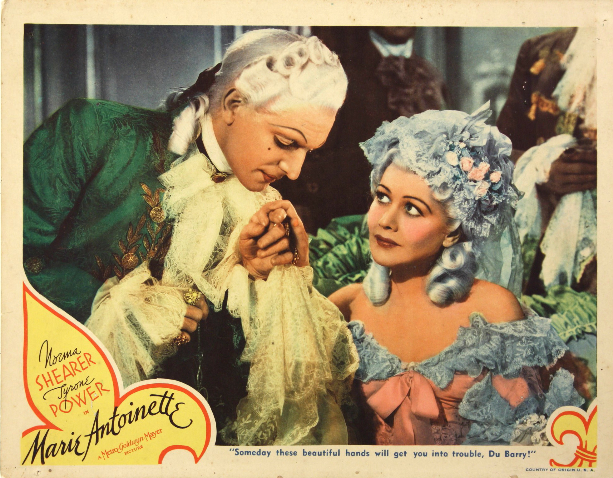 Lobby card showing Norma Shearer portraying Marie Antoinette in the 1938 film